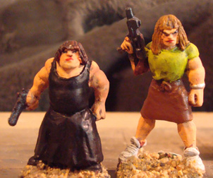 Basic figures:
0080 Thug. Unarmed 
0035 Bodyguard. SMG